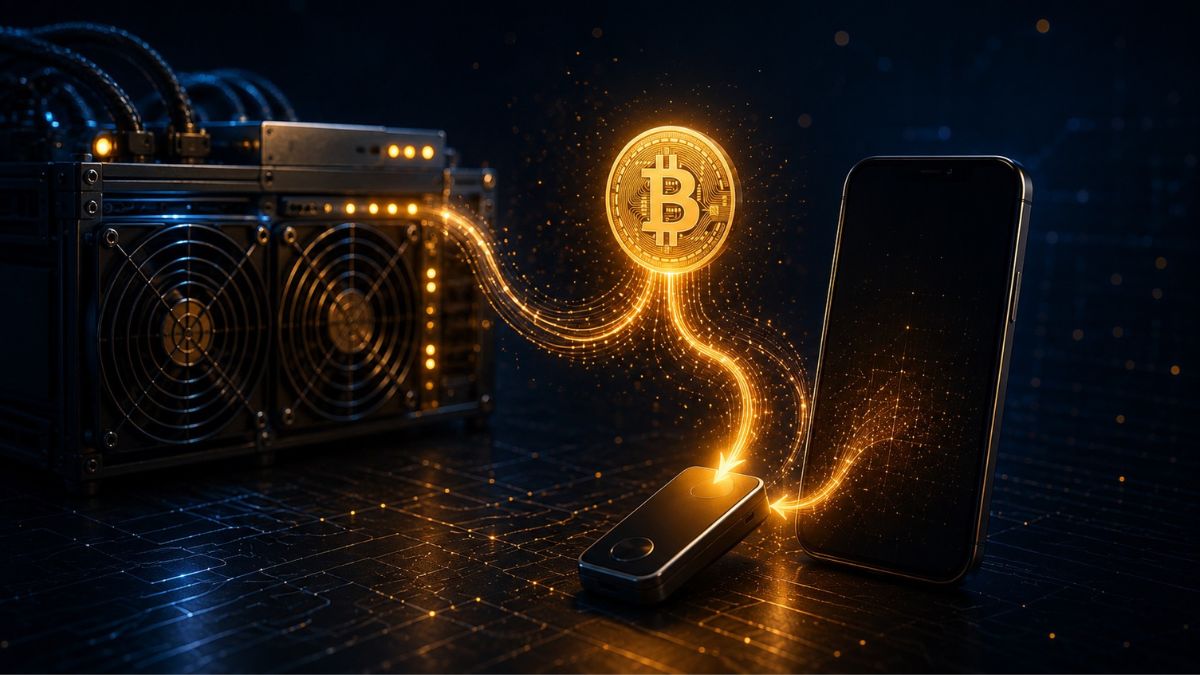 Bitcoin mining hardware, a mobile phone, and a hardware Bitcoin wallet